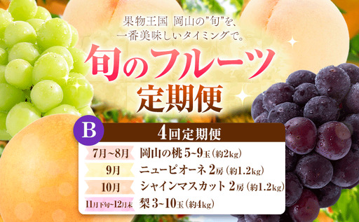 旬のフルーツ定期便 Bコース 4回　フルーツ定期