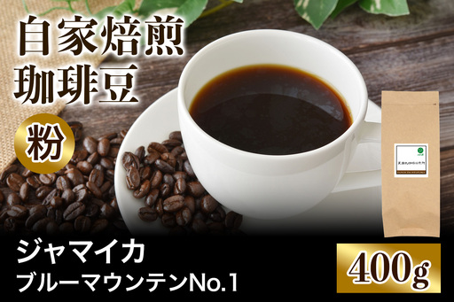 ★注文後に焙煎★自家焙煎珈琲豆 ジャマイカ ブルーマウンテンNo.1 ブルーマウンテン地区 中浅煎り 400g【粉：ペーパードリップ用 中細挽き】 [0534]