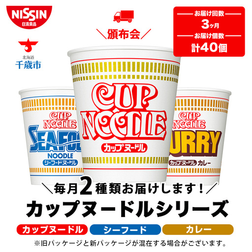 【頒布会3か月】日清　カップヌードルシリーズ2種40個（各20食）