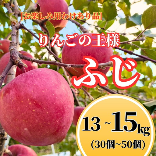 ふじ [お楽しみ用わけあり品] 13 kg~15 kg (30個~50個) [半蔵農園] | りんご