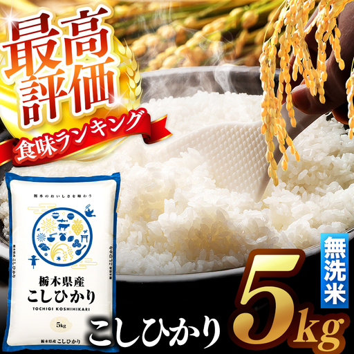 【先行予約】 ＼無洗米／ 真岡市産コシヒカリ 5kg
