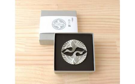 錫 箸置き 向かい鶴 装飾品 民芸品 工芸品 伝統技術 雑貨 日用品  FAD-0239