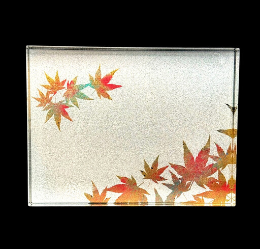 すし下駄 紅葉 梨地ホワイト [NF292]