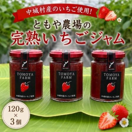 沖縄県中城村産いちご使用 ともや農場の完熟いちごジャム 120g×3個【1724318】