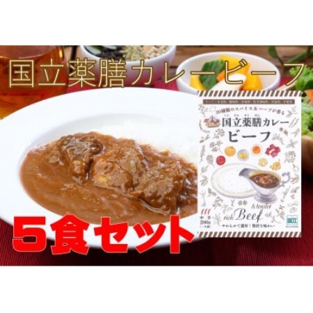30種のスパイスを使用した国立薬膳カレービーフ 200g×5食セット 小麦粉・ラード不使用