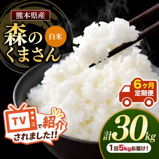 【 定期便 6回 】 熊本県産白米 森のくまさん 5kg