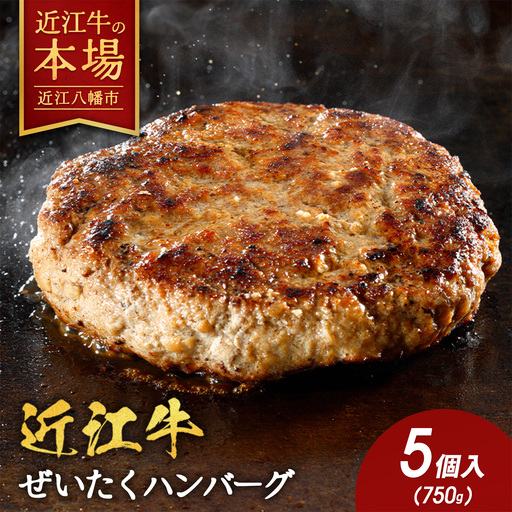 [一週間以内発送][寛閑観]近江牛ぜいたくハンバーグ 150g×5個[冷凍][FR33W] 近江牛 ハンバーグ
