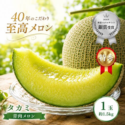 [2027年 先行予約]タカミ 1玉(約1.5kg) | 完熟 果物 メロン