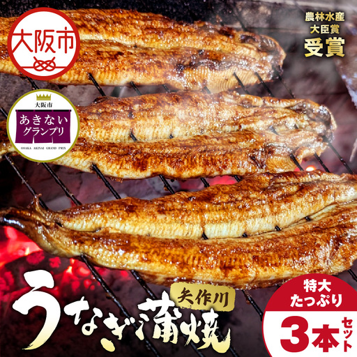【商店街逸品】矢作川うなぎ蒲焼 特大たっぷり3本セット_OS389-0005-02