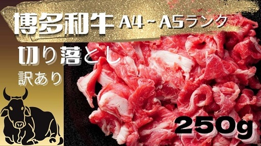 訳あり!博多和牛A4〜A5ランク切り落とし250g[博多和牛]