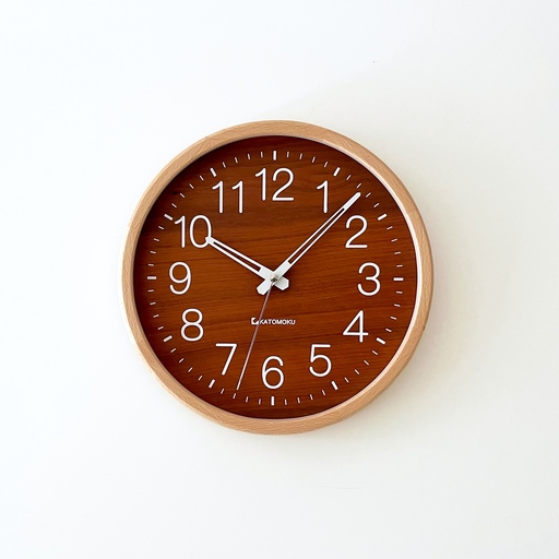 KATOMOKU Muku clock 2 ≪km-73≫木製掛け時計(スイープムーブメント(連続秒針))[R7470]
