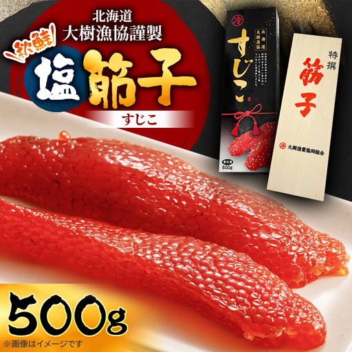 【大樹漁協製造】秋鮭塩筋子 500g 鮭卵 北海道産【配送不可地域：離島】【1726378】
