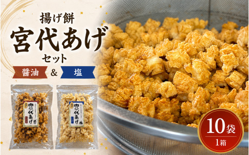 揚げ餅 宮代あげ セット 醤油&塩 10袋