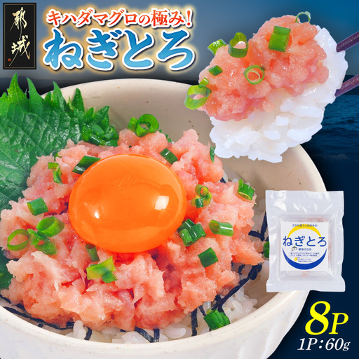 キハダマグロの極み!ねぎとろ60g×8パック〔12-M3-004-8〕_(都城市) ネギトロ丼 まぐろ 手巻き寿司