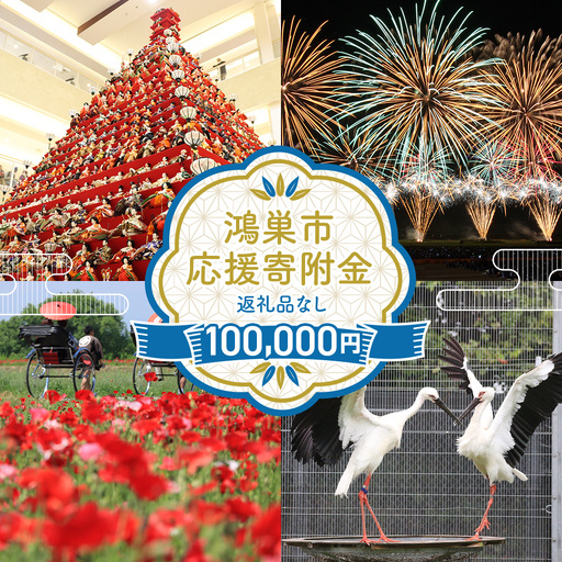 [返礼品なし]鴻巣市への応援寄附金(1口 100000円) No.604-07