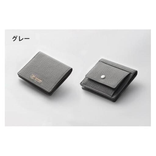 【YOSHINA】コンパクト二つ折り財布（小銭入れ付き）グレー