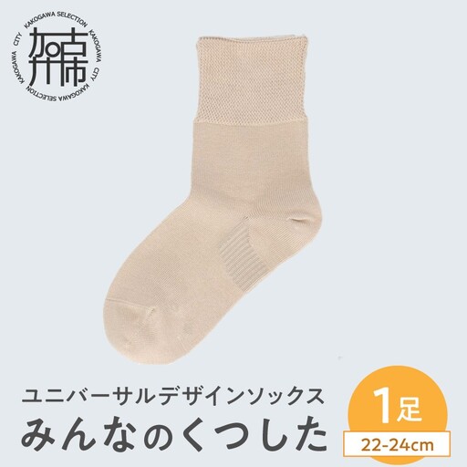 みんなのくつした 1足(22-24cm)【メイプルベージュ】【2500T16802_01】