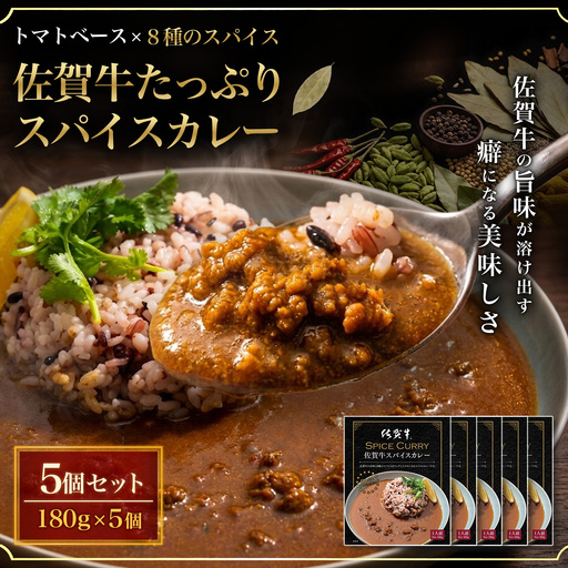 佐賀牛スパイスカレー180g×5個 K084002