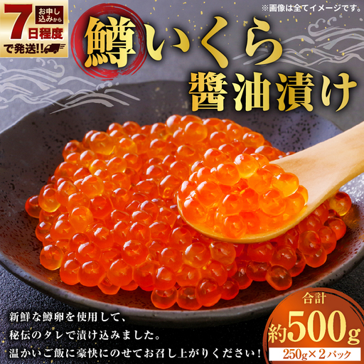 【 7日程度で発送 】 鱒いくら 醤油漬け 250g × ２ 計500g 鱒 いくら  醤油漬け いくら 醤油漬け  醤油 漬け 鱒卵 新鮮 秘伝のタレ 海鮮 卵 魚介類 魚介 冷凍 魚卵 ご飯のお供