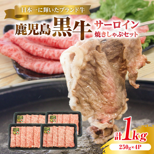 （KH-501）鹿児島黒牛 サーロイン 焼きしゃぶセット（計1kg） K127-018_02 牛肉 黒毛和牛 和牛 肉