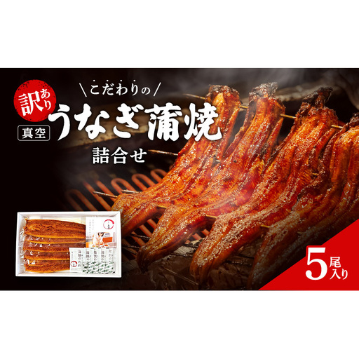 うなぎの五島 訳あり こだわりのうなぎ真空蒲焼詰合わせ（5尾入り）国産うなぎ 惣菜 おかず 蒲焼き 静岡 浜松市【配送不可：離島】