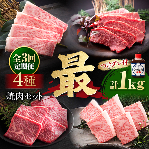 [全3回定期便]焼肉セット 最 1kg / 肉 牛肉 牛 焼肉 焼き肉 やきにく BBQ バーベキュー キャンプ アウトドア 鉄板焼き セット 詰め合わせ 食べ比べ 国産 冷凍 小分け ロース ハラミ カルビ 上カルビ 1kg 味付き タレ 簡単調理 ギフト / 大阪府藤井寺市/株式会社 松屋[BLCD014]