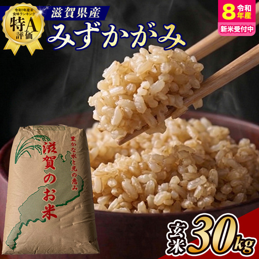 【令和8年産 新米 先行予約】近江米みずかがみ 30kg（玄米）※2026年9月～発送 (173433-40039308)