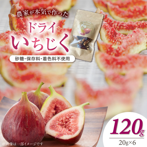 [無添加・砂糖不使用]農家が本気で作ったドライいちじく(20g×6パック) ドライフルーツ 完熟果実 乾燥 自然派 シンプル やさしい 甘い プチプチ イチジク 無花果