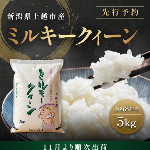【先行予約 11月より順次出荷】塩崎農場 ミルキークイーン ミルキークイーン 5kg