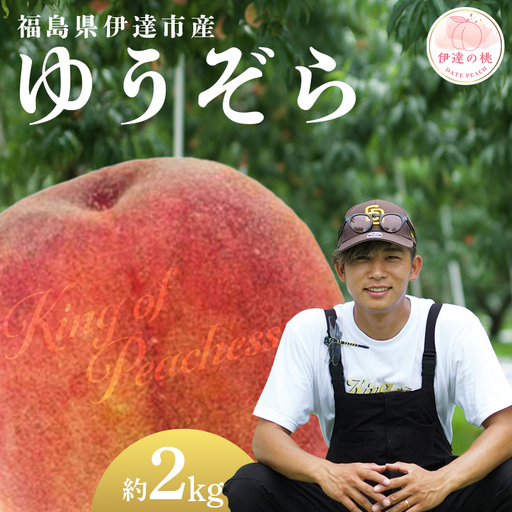 福島県産 桃 ゆうぞら 約2kg(6〜8玉) KING OF PEACHESS キングオブピーチ 伊達の桃 桃 フルーツ 果物 もも モモ momo F21C-538