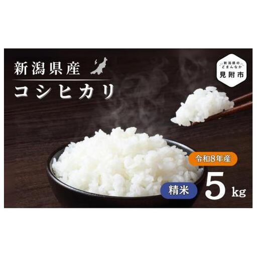 米 令和8年産【精米】新潟県産 コシヒカリ5kg