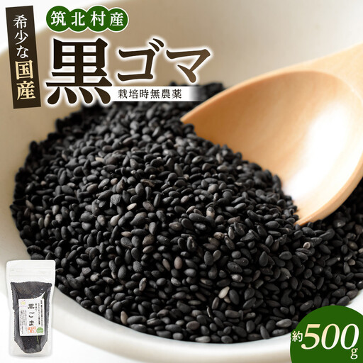 先行予約【2027年2月上旬頃～順次発送予定】ちっくほっくふぁ～む　栽培時農薬不使用　筑北村産　黒ゴマ500ｇ| 筑北村 黒ごま 黒ゴマ ごま 胡麻 農産物 香ばしい 風味 栄養 健康 食卓活用 調理素材 料理 和食 すりごま 家庭用 人気 おすすめ 食材利用 トッピング 健康志向 食材 栄養食材 加工素材 お取り寄せ 通販 送料無料 ふるさと納
