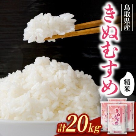 【食味鑑定士厳選】鳥取県産 きぬむすめ20kg(5kg×4袋) 精米【1734495】