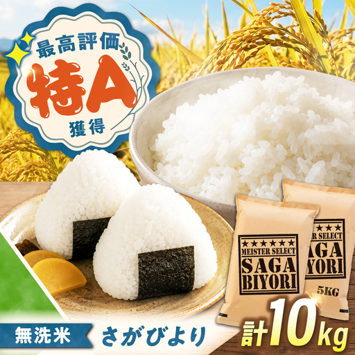 無洗米 さがびより 10kg（5kg×2袋） 無洗米 お米 白米 精米 佐賀県産 米 /大塚米穀店[UFE005]