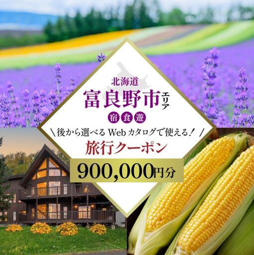 旅行クーポン 富良野市 後から選べる 旅行券 宿泊券 旅行クーポン【900,000円分】