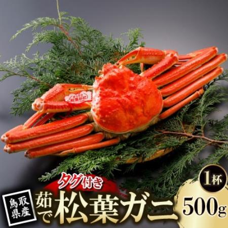 【先行予約】鳥取県産 タグ付き 茹 松葉がに 500g×1杯(中村商店)2026年11月発送【配送不可地域：離島・北海道・沖縄県・東北・信越、北陸】【1654019】