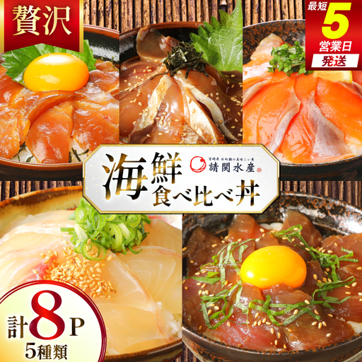 海鮮丼 漬丼 全5種 8食 セット
