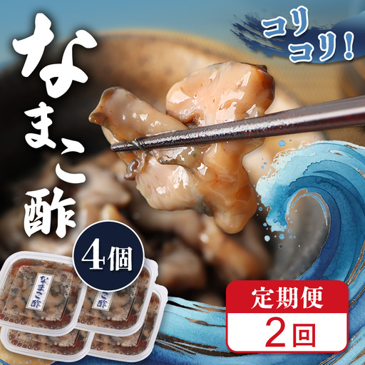 【定期便：全2回】【マリナシーフーズ】なまこ酢×4個 計240g【02180】
