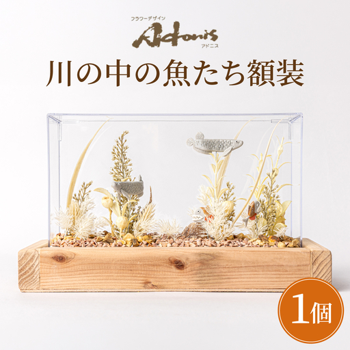 川の中の魚たち額装