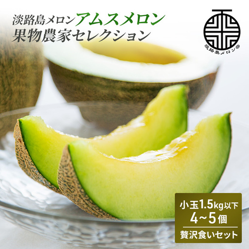 アムスメロン 小玉1.5kg以下4個～5個(6kg相当) 洲本市 淡路島