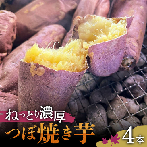爆甘！甘みと風味が凝縮 ねっとり濃厚つぼ焼き芋 4本 やきいも おやつ デザート スイーツ 福島県 白河市 F25R-161