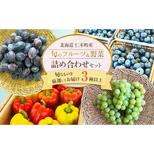 2026年7月下旬発送 [ 旬のフルーツ&野菜詰め合わせ 3種以上 ][ ぶどう プルーン ブルーベリー パプリカ きゅうり なす ピーマン ミニトマト 野菜 果物 フルーツ 新鮮 北海道産 仁木町産 北海道野菜 ][株式会社NATICA]