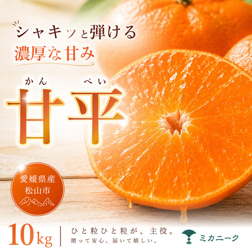 甘平 家庭用 10kg 【2027年1月下旬頃から順次発送】 | みかん ミカン mikan 蜜柑 訳ありフルーツ 柑橘 果物 おすすめ 高級 お勧め 愛媛三大高級柑橘 ( 紅まどんな せとか 甘平 ) お取り寄せ ギフト 愛媛県 松山市 【MKN0671】