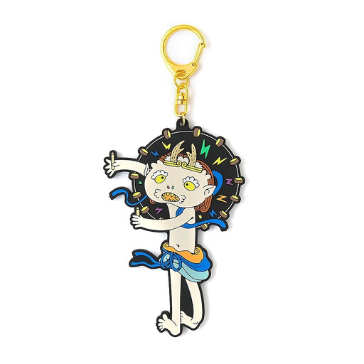 村上隆 もののけ京都 ラバーキーホルダー雷神図 Rubber keychain / Thunder God|京都 アート キーホルダー
