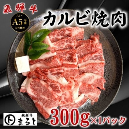 [飛騨牛]カルビ焼肉用 計300g 黒毛和牛[配送不可地域:離島]