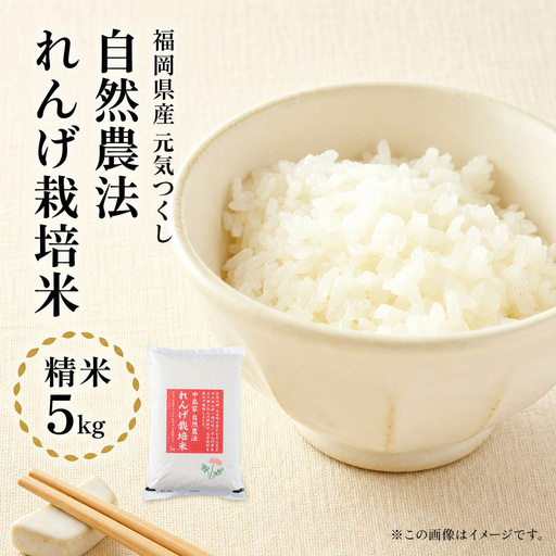 令和8年産 予約 れんげ農法栽培米「元気つくし」（精米５㎏） BI17