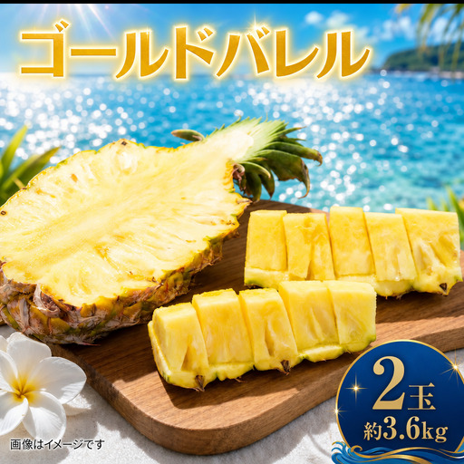 パイナップル ゴールドバレル 2玉 約3.6kg あいこ農園 