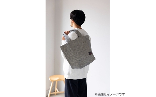 三河木綿刺し子織バッグ sasicco トート40 ( 消防刺子 )