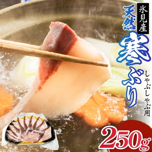 氷見産 天然寒ぶり しゃぶしゃぶ用 250g 富山県 氷見市 ブリ ぶりしゃぶ 鍋