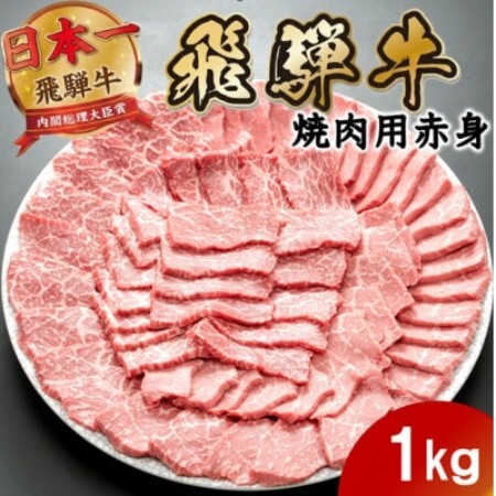 飛騨牛 モモ・カタ赤身焼肉1kg【配送不可地域：離島】【1746394】
